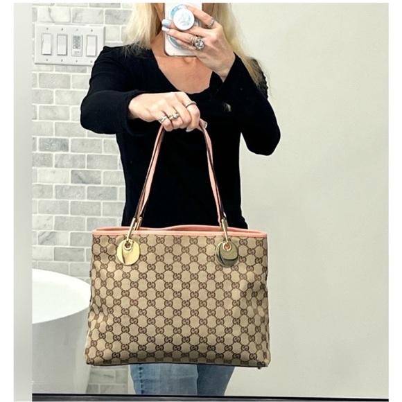 Authentic Gucci Eclipse Shoulder Bag Tote Purse - Picture 14 of 16